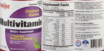 Meijer Children's Gummy Multivitamin Assorted Fruit Flavors - supplement