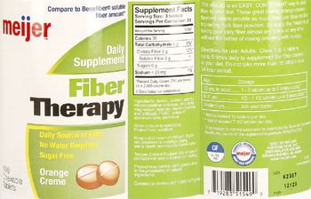 Meijer Fiber Therapy Orange Creme - daily supplement