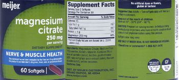 Meijer Magnesium Citrate 250 mg - supplement