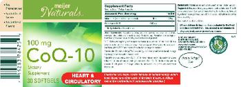 Meijer Naturals 100 mg CoQ-10 - supplement