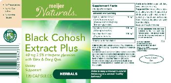 Meijer Naturals Black Cohosh Extract Plus - supplement