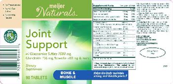 Meijer Naturals Joint Support - supplement