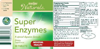 Meijer Naturals Super Enzymes - supplement
