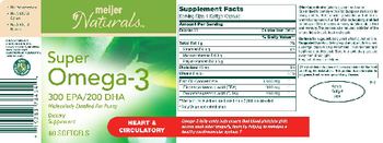 Meijer Naturals Super Omega-3 300 EPA/200 DHA - supplement