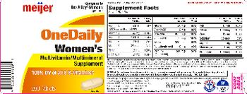 Meijer OneDaily Women's - multivitamin multimineral supplement