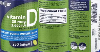 Meijer Vitamin D3 25 mcg - supplement