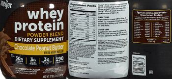 Meijer Whey Protein Powder Blend Chocolate Peanut Butter - supplement