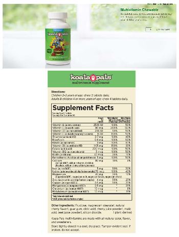 Melaleuca Koala Pals Multivitamin Supplement Cherry Burst - multivitamin supplement