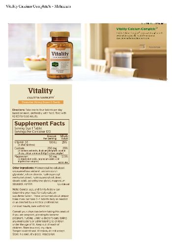 Melaleuca Vitality Calcium Complete - supplement