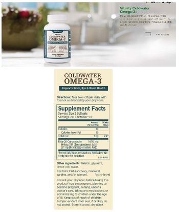Melaleuca Vitality Coldwater Omega-3 - supplement