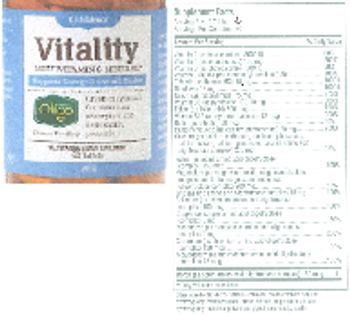 Melaleuca Vitality Multivitamin & Mineral Men - multivitamin mineral supplement