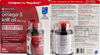 Member's Mark 100% Pure Omega-3 Krill Oil 350 mg - supplement
