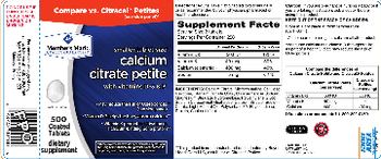 Member's Mark Calcium Citrate Petite With Vitamins D-3 & K - supplement