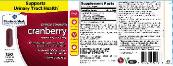 Member's Mark Clinical Strength Cranberry Capsules, 500 mg - supplement