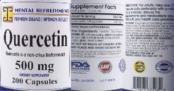 Mental Refreshment Quercetin 500 mg - supplement