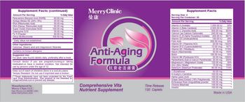 Merry Clinic Anti-Aging Formula - comprehensive vita nutrient supplement