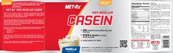 MET-Rx 100% Micellar Casein Vanilla - protein powder
