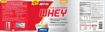 MET-Rx 100% Ultramyosyn Whey Vanilla - supplement