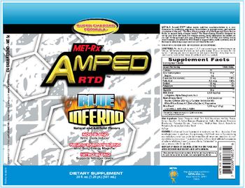 MET-Rx Amped RTD Blue Inferno - supplement