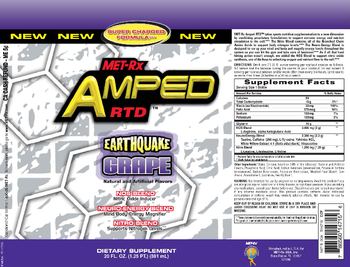 MET-Rx Amped RTD Earthquake Grape - supplement