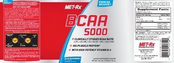 MET-Rx BCAA 5000 Blue Raspberry - supplement powder