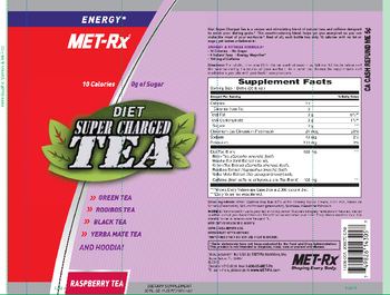 MET-Rx Diet Super Charged Tea Raspberry Tea - supplement