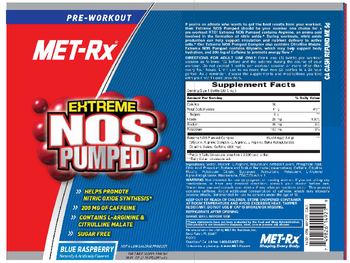 MET-Rx Extreme NOS Pumped Blue Raspberry - supplement