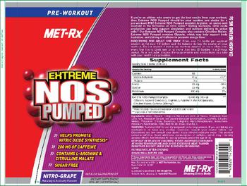 MET-Rx Extreme NOS Pumped Nitro-Grape - supplement