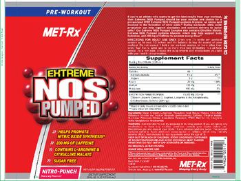 MET-Rx Extreme NOS Pumped Nitro-Punch - supplement