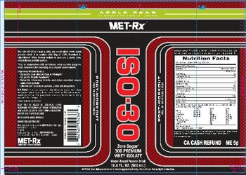 MET-Rx ISO-30 Apple Pear - 
