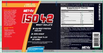 MET-Rx ISO 42 Blue Raspberry Flavor - supplement