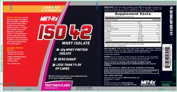 MET-Rx ISO 42 Fruit Punch Flavor - supplement