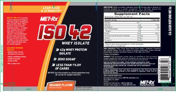 MET-Rx ISO 42 Orange Flavor - supplement