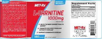 MET-Rx L-Carnitine 1000 mg - supplement