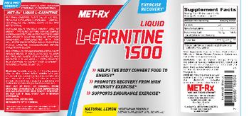 MET-Rx Liquid L-Carnitine 1500 mg Natural Lemon Flavor - supplement
