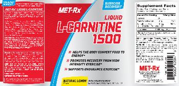 MET-Rx Liquid L-Carnitine 1500 Natural Lemon Flavor - supplement