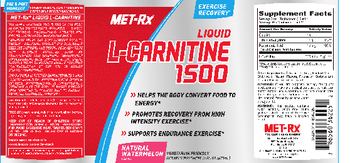 MET-Rx Liquid L-Carnitine 1500 Natural Watermelon Flavor - supplement