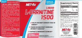 MET-Rx Liquid L-Carnitine 1500 Natural Watermelon - supplement
