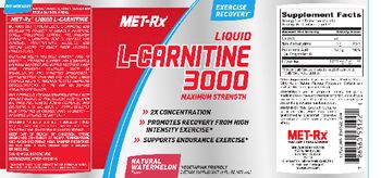 MET-Rx Liquid L-Carnitine 3000 Natural Watermelon Flavor - supplement