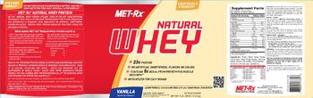 MET-Rx Natural Whey Vanilla - supplement