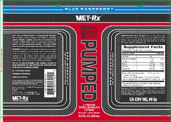 MET-Rx Nitric Oxide Synthesis Pumped Blue Raspberry - supplement