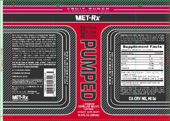 MET-Rx Nitric Oxide Synthesis Pumped Fruit Punch - supplement