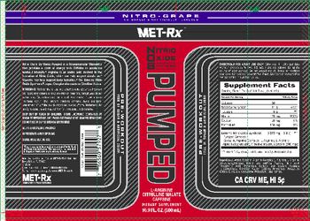 MET-Rx Nitric Oxide Synthesis Pumped Nitro Grape - supplement