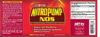 MET-Rx Nitropump NOS - supplement