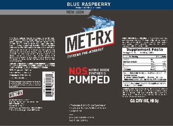 MET-Rx N.O.S. Nitric Oxide Synthesis Pumped Blue Raspberry - supplement