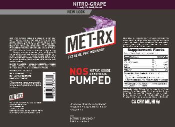 MET-Rx N.O.S. Nitric Oxide Synthesis Pumped Nitro-Grape - supplement