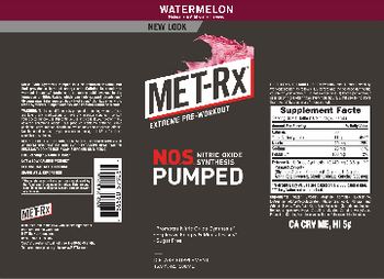 MET-Rx N.O.S. Nitric Oxide Synthesis Pumped Watermelon - supplement