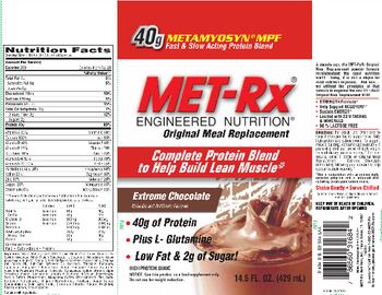 MET-Rx Original Meal Replacement Extreme Chocolate - 