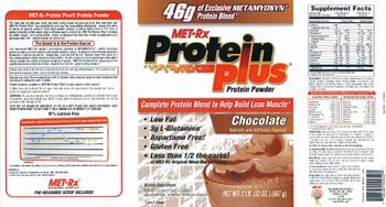 MET-Rx Protein Plus Chocolate - supplement