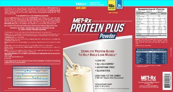 MET-Rx Protein Plus Powder Vanilla - protein supplement powder